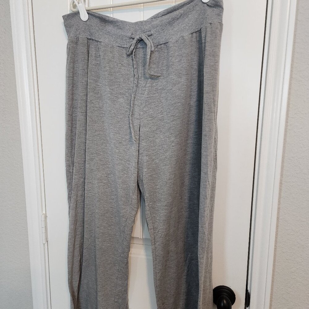 LONGYUAN Women's Comfy Pajama Pants Casual Stretch Pant Drawstring Gray 3XL